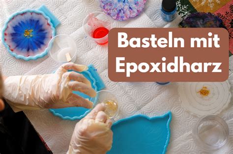 DIY Projekte Basteln mit Epoxidharz Ideen Tisch Möbel