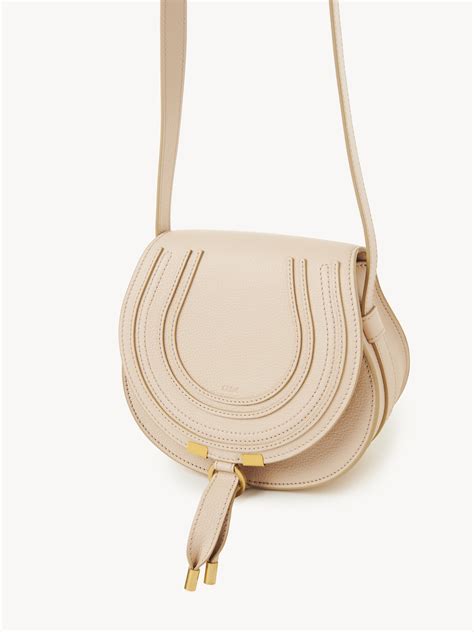 Chlo Small Marcie Saddle Bag In Grained Leather Chlo Us