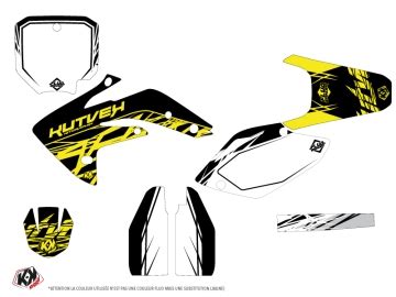 kit déco motocross honda eraser fluo jaune série Kutvek