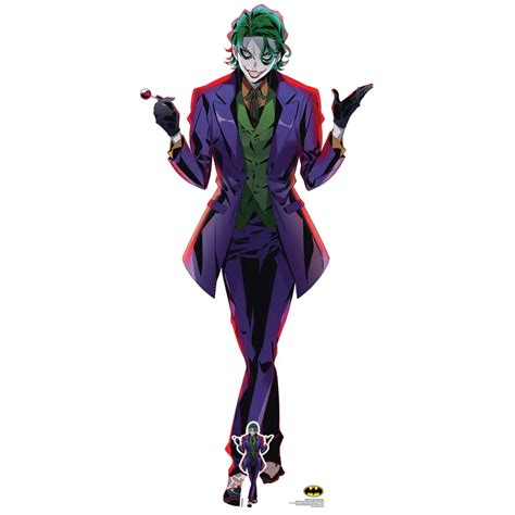 The Joker Anime Style Dc Comics Official Lifesize Mini Cardboard