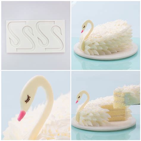 Cake Mold Swan Mold Chocolate Silicone Mold Swan Neck Mold Etsy Uk