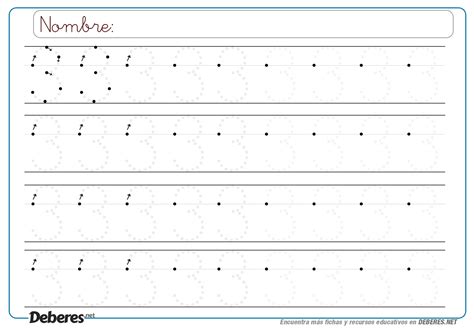 Ficha Del Numero TRES 3 Con Guias Y Puntitos Para Empezar A Escribir