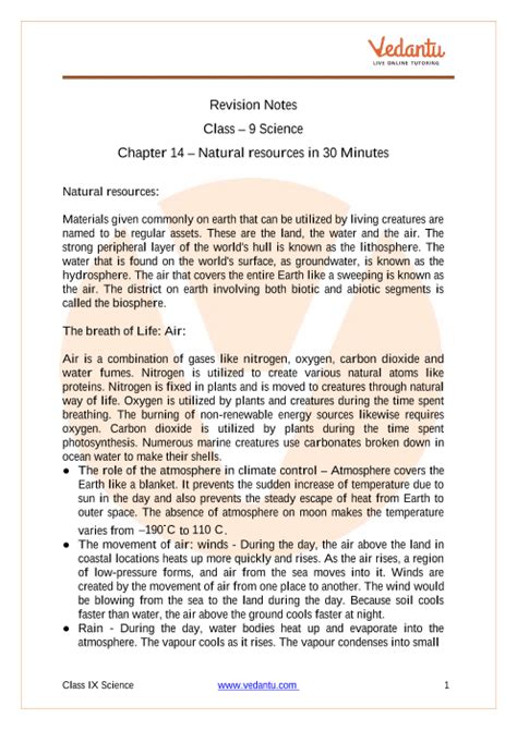 Natural Resources Class CBSE Notes Chapter 14 Introduction 47 OFF