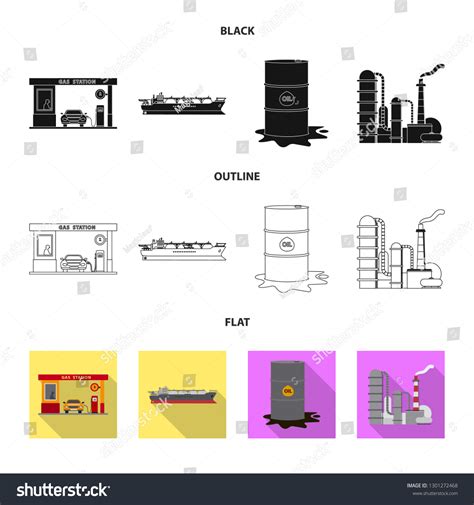 Vector Design Of Oil And Gas Symbol Collection Royalty Free Stock