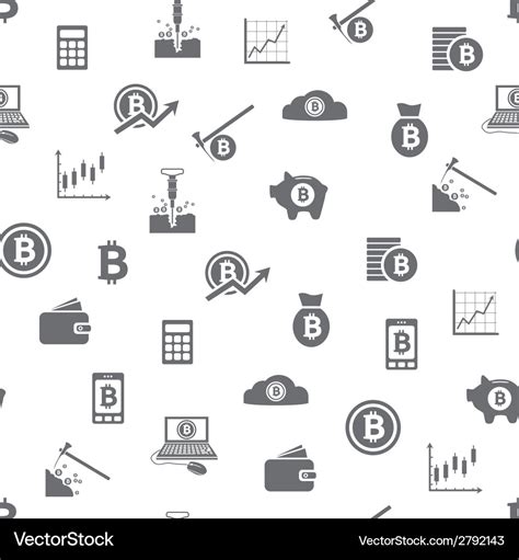 Bitcoin Seamless Pattern Royalty Free Vector Image