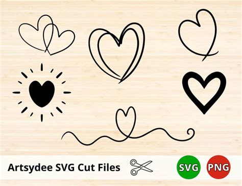 Heart Svg Free 6 Heart Designs For Your Art And Craft Artsydee