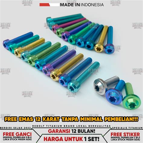 Jual Baut Titanium Set Blok Mesin Ct Hunter Cub Probolt Rebolt