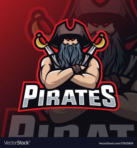 Pirates Mascot Logo Esport Royalty Free Vector Image