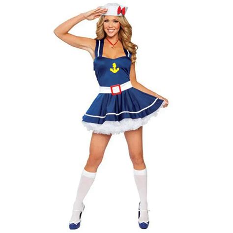 Sweetheart Sailor Costume Adult Navy Fancy Dress Sexy Halloween