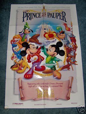 PRINCE AND THE PAUPER(1990)MICKEY MOUSE 1SHEET MOVIE POSTER MINT! DISNEY | #503354242