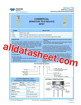 732 Datasheet(PDF) - Teledyne Technologies Incorporated
