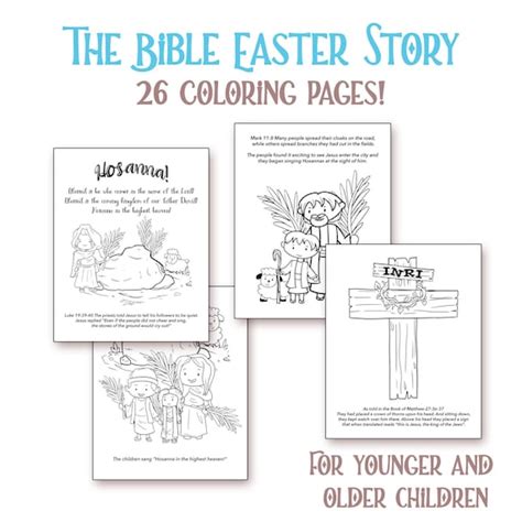 Easter Story Coloring Pages For Kids