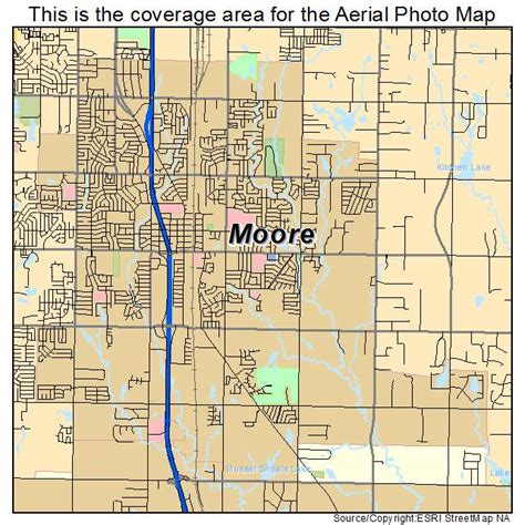 Aerial Photography Map of Moore, OK Oklahoma