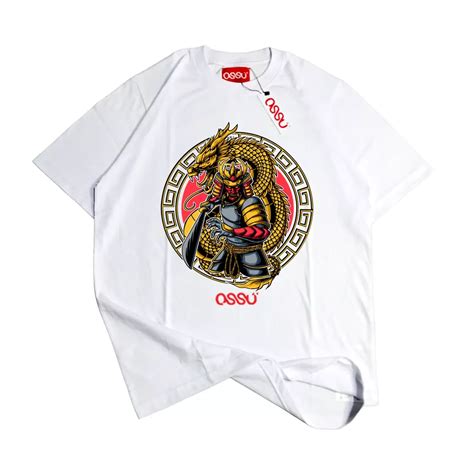 Jual Ossu Ossu Dragon Samuraii White Tshirt Original 2024 ZALORA