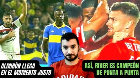 REACCIÓN ALMIRÓN LA TIENE DIFÍCIL EN BOCA RIVER ASÍ LE SOBRA PARA