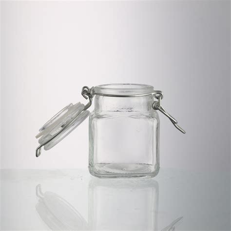 Top Quality 100 Ml Containers Square Glass Food Storage Pickle Jar With