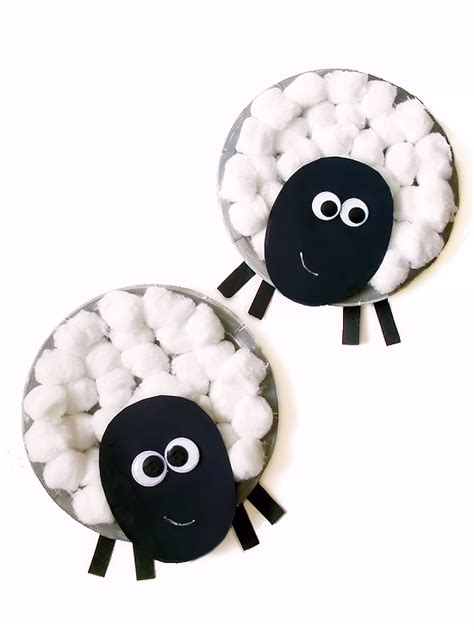 Cotton Ball Sheep Craft - Our Kid Things