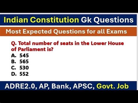 Indian Constitution Gk Indian Constitution MCQ Indian Polity Gk