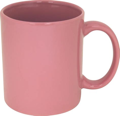 Funny Guy Mugs Plain Pink Ceramic Coffee Mug Pink Ounce Amazon Co