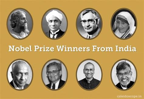 Nobel Prize Winners From India Making India Proud