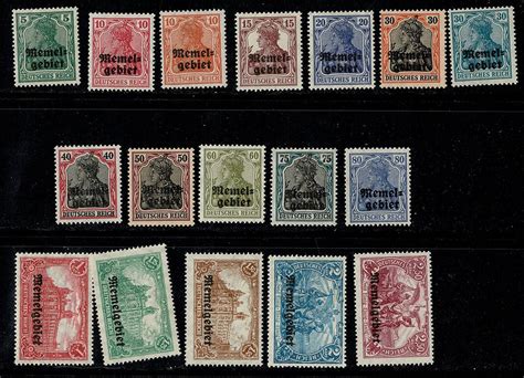 Memel Cpl Set Mh Memelgebiet Europe Germany Colonies