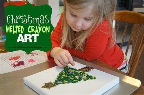 Melted Crayon Christmas Tree Art Project For December Christmas Tree