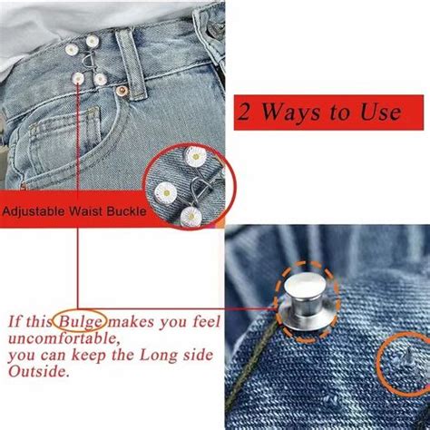 Waist Extender Button For Pants Adjustable Jean Button Perfect Fit