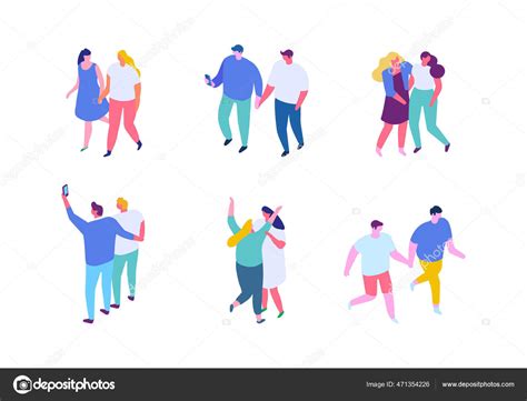 Lgbt Gay Homosexuales Hombres Mujeres Chararcters Plana Vector Conjunto Vector De Stock Por