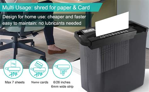 Paper Shredder Without Basket Sheet Strip Cut Shredder For Office