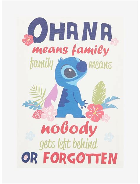 Disney Lilo & Stitch Ohana Quote Wall Art | Hot Topic