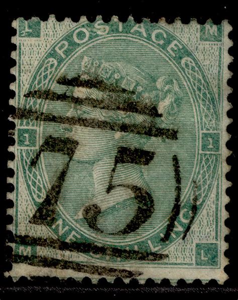 GB QV SG90 1s Green USED Cat 300 ML 1st4stamps