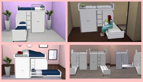 Sims 4 Kids Bunk Beds CC