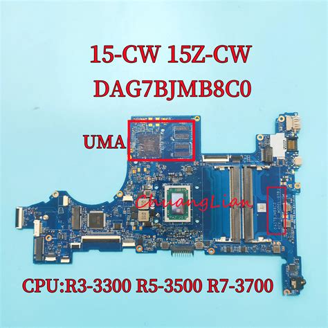 DAG7BJMB8C0 Placa Base Para Port Til HP Pavilion 15 CW 15Z CW Con R3