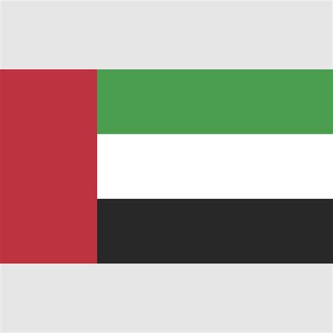 Una bandera de los emiratos árabes unidos Vector Premium