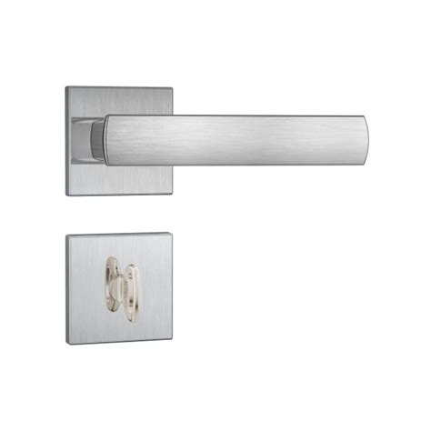 Fechadura Roseta Quadrada Wc Inox Escovado Loja Stam