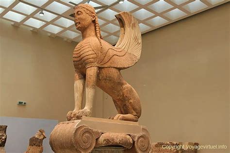 Naxian Sphinx Ail Delphes Delphi Museum Greece Delphi Museum Sphinx