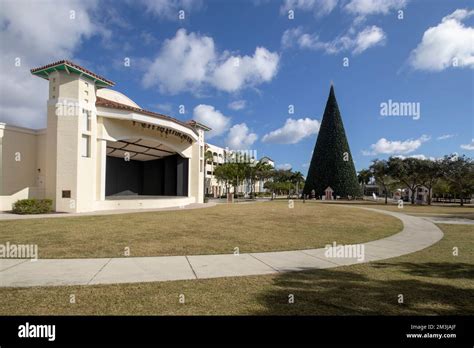 The Magnificent 100ft Christmas Tree In Delray Beach Florida Usa