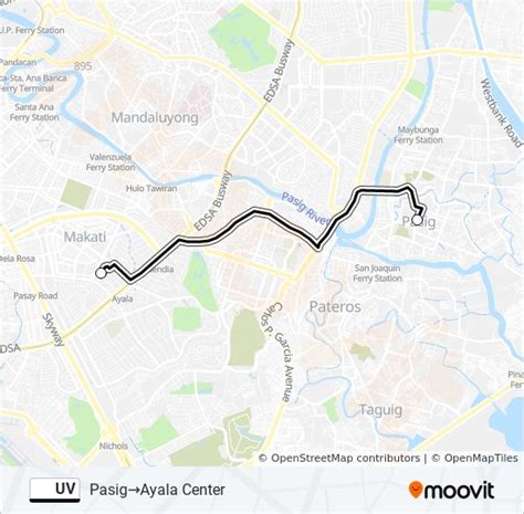 Uv Route Schedules Stops Maps PasigAyala Center Updated