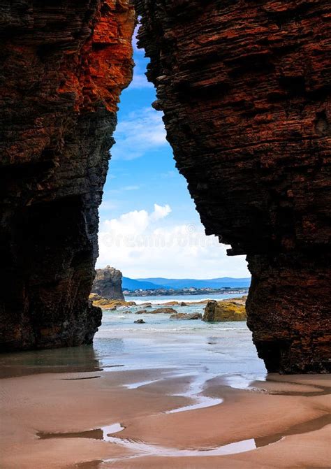 Playa Las Catedrales Catedrais Beach In Galicia Spain Stock Image