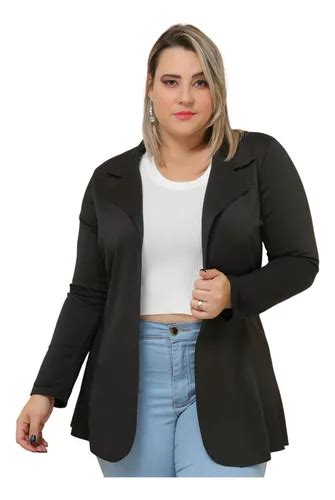 Blazer Feminino Max Acinturado Sobretudo Longo Neoprene Moda Mercadolivre