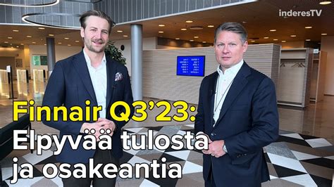 Finnair Q Elpyv Tulosta Ja Osakeantia Youtube