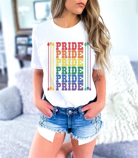 Rainbow Pride Shirt Rainbow Arrow Lgbtq Shirt Pride Month Shirt Subtle Gay Shirt Bisexual