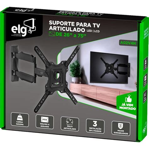 Suporte Articulado Para TV 26 75 A02V4N ELG Mundomax