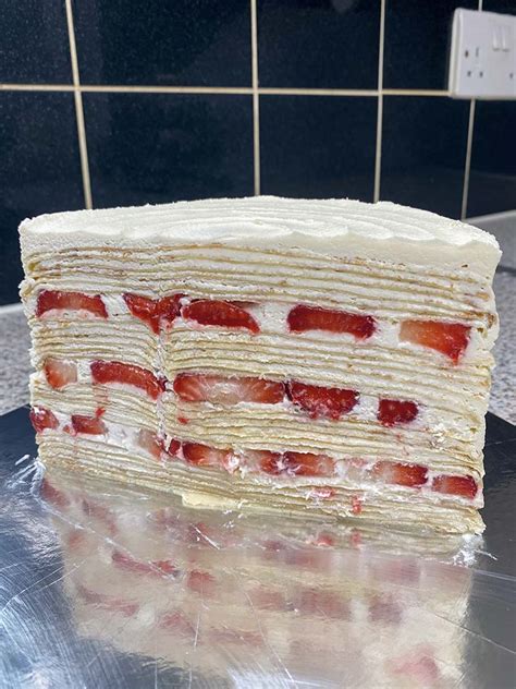 Strawberry And Cream Crepe Cake Ash Baber