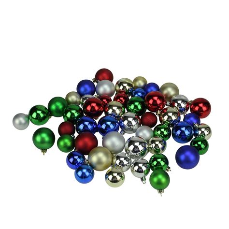 50ct Traditional Multi Color Shiny And Matte Shatterproof Christmas Ball Ornaments 15 2