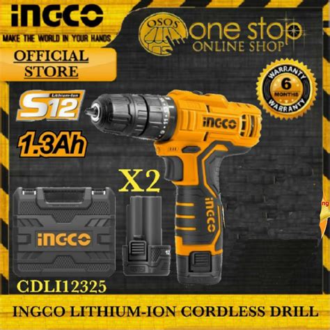 INGCO Cordless Drill 12V Lithium Ion CDLI12325 OSOS Lazada PH