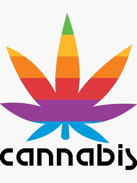 Cannabis Leaf Sticker By Stickystrains Redbubble