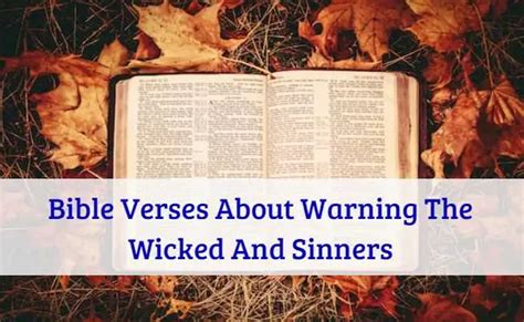 Bible Verses About Warning The Wicked And Sinners