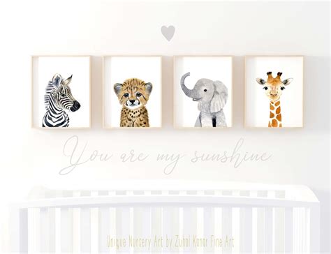 Safari Nursery Decor Safari Nursery Prints Safari Wall Art Etsy