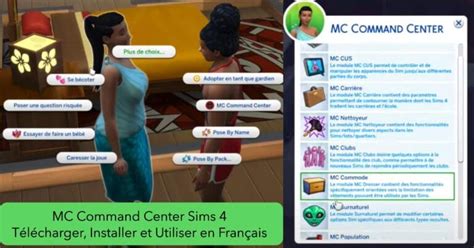 MC Command Center Sims 4 Télécharger Installer et Utiliser en Français